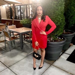 Red blazer dress
